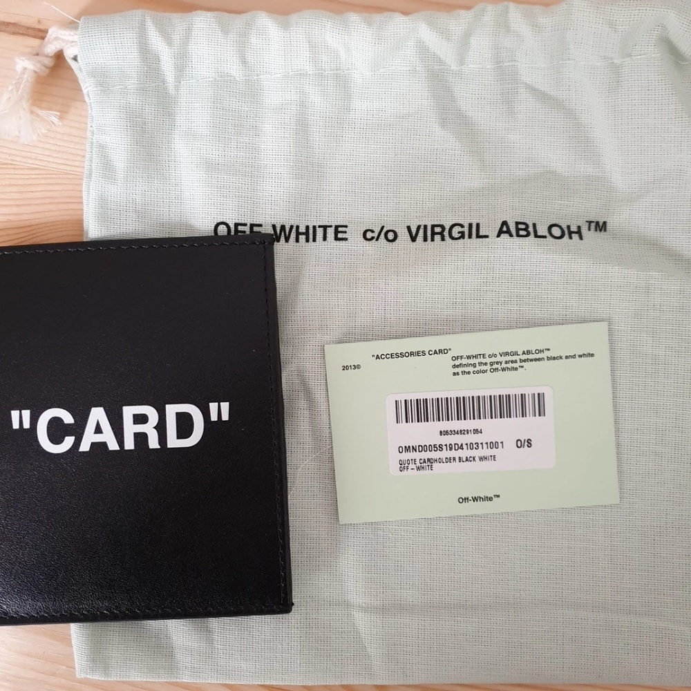 Off White Quote Card Cardholder - Picture 4 of 5